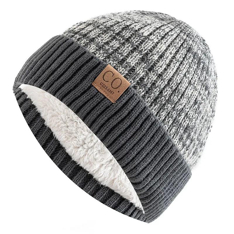 Two-Tone Winter Knitted Beanie - ACO Marketplace