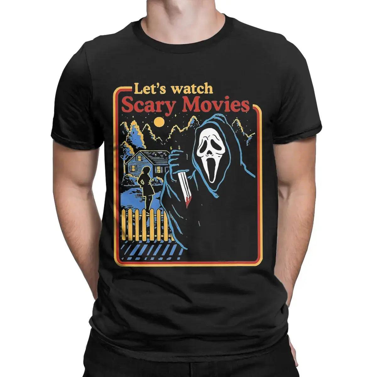 Vintage 'Let's Watch Scary Movies' Horror T-Shirt - ACO Marketplace
