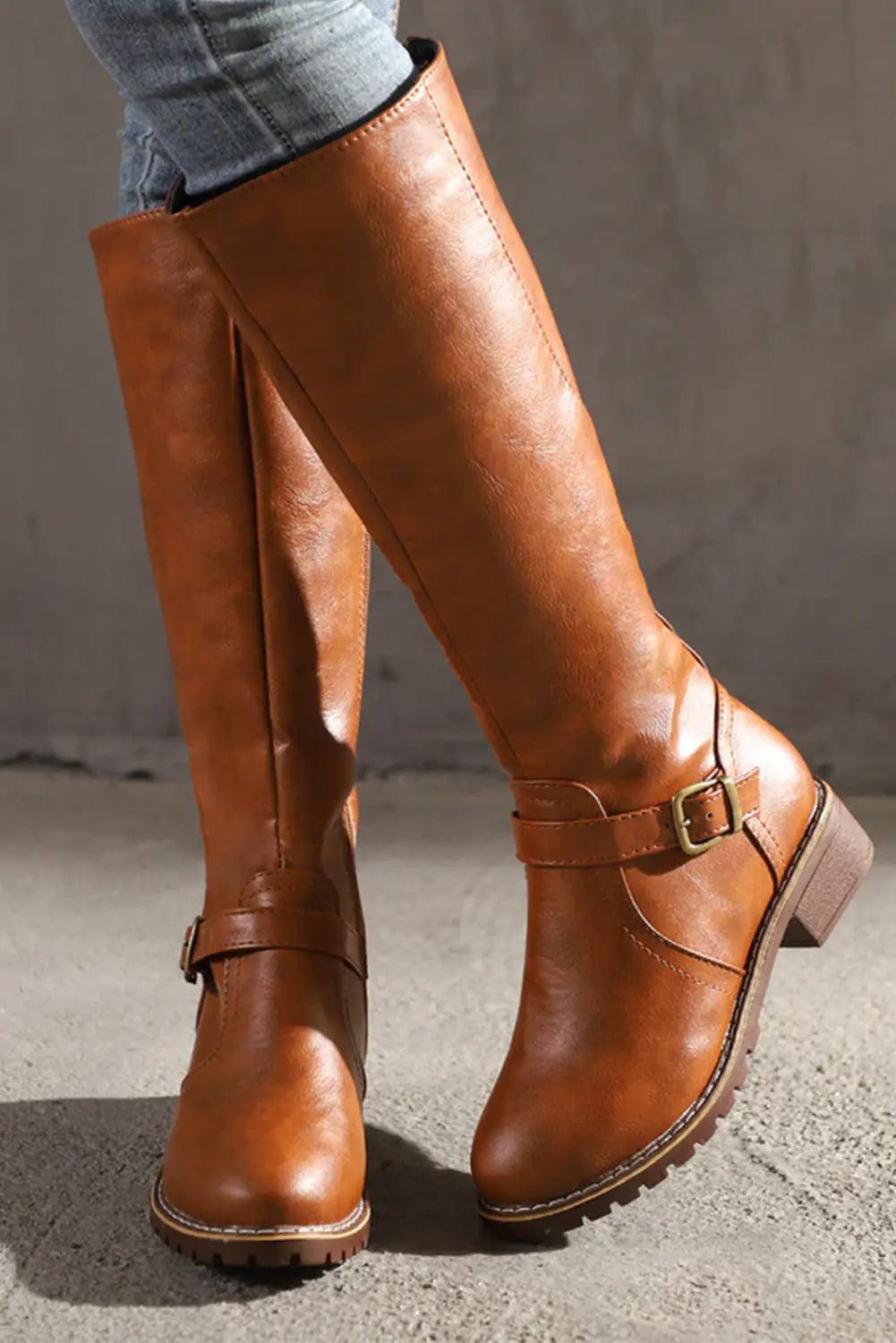Wide Width The Janis Wide Calf Leather Boot - ACO Marketplace