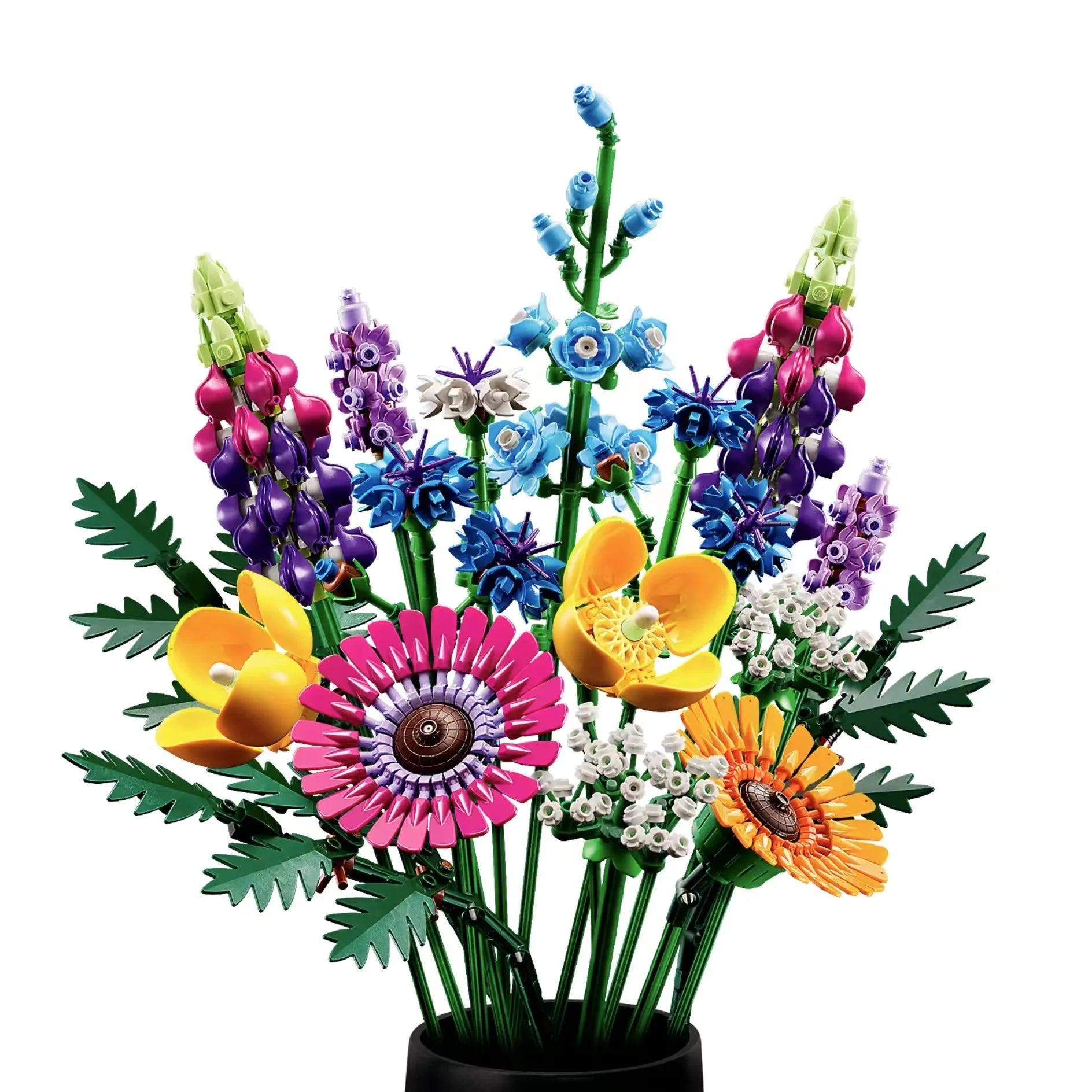 Wildflower Bouquet Blocks Compatible 10313 - ACO Marketplace