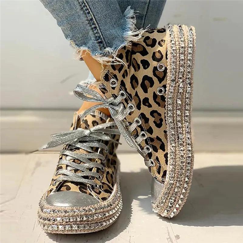 Women Leopard Canvas Shoes - ACO Marketplace