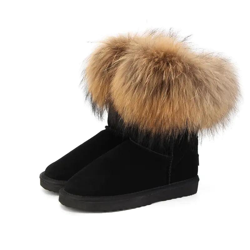 Women's Fox Fur Snow Boots - ACO Marketplace