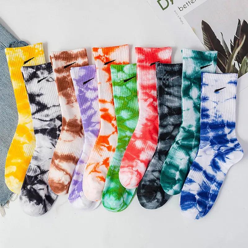 Women Tie-Dye Middle Tube Socks - ACO Marketplace