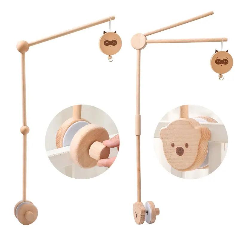 Wooden Baby Crib Mobile Rattle Hanger And Bell Holder - ACO Marketplace